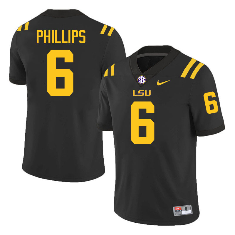 Jacob Phillips LSU Tigers Jersey,Louisiana State University Tigers Football Jersey-Black